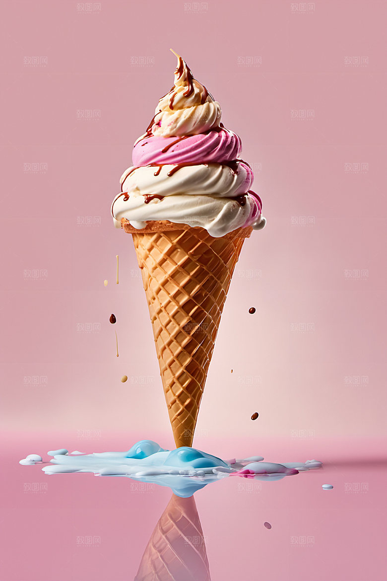 冰淇淋夏季美食摄影图