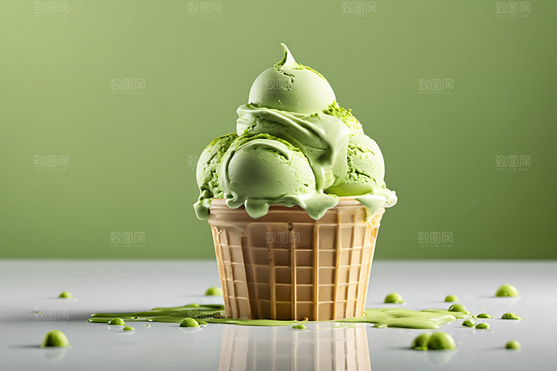 冰淇淋夏天清凉摄影图