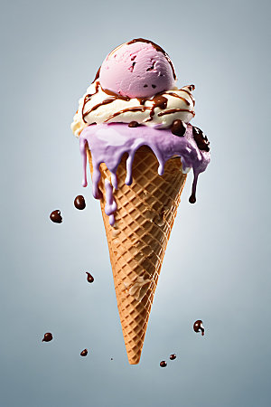 冰淇淋甜点美食摄影图