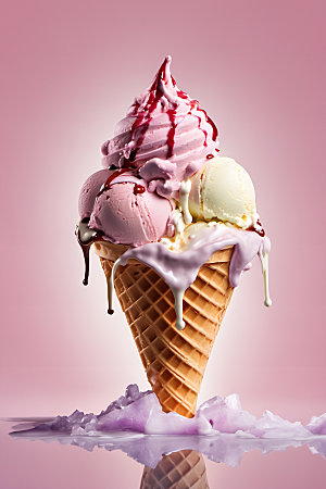 冰淇淋美食清凉摄影图