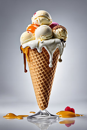 冰淇淋美食夏日摄影图