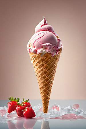 冰淇淋夏日冷饮摄影图
