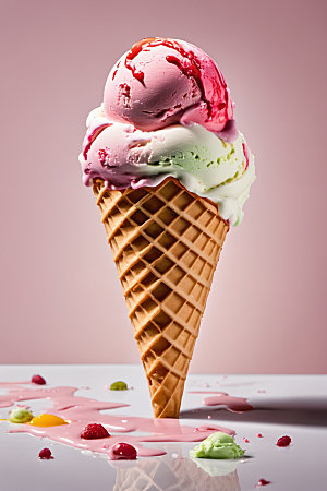 冰淇淋美食夏季摄影图