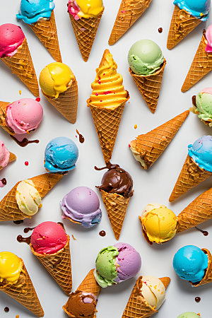 冰淇淋冷饮美食摄影图