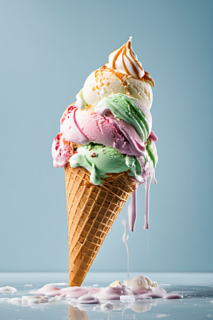 冰淇淋甜点解暑摄影图