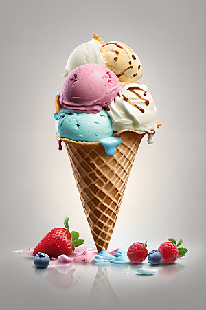 冰淇淋创意冷饮摄影图