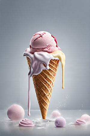 冰淇淋夏日清凉摄影图