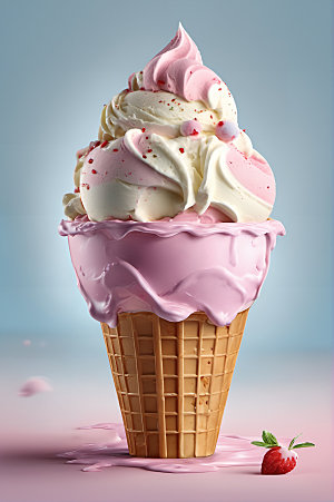 冰淇淋夏季冷饮摄影图