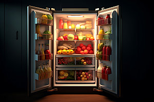 冰箱冷藏冷冻效果图