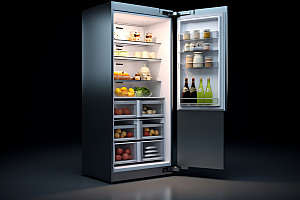 冰箱模型厨房电器效果图