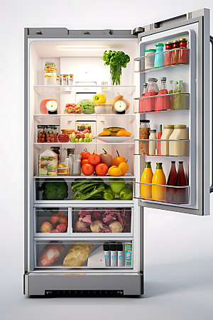 冰箱冷藏厨房电器效果图