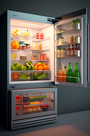 冰箱3D保鲜效果图