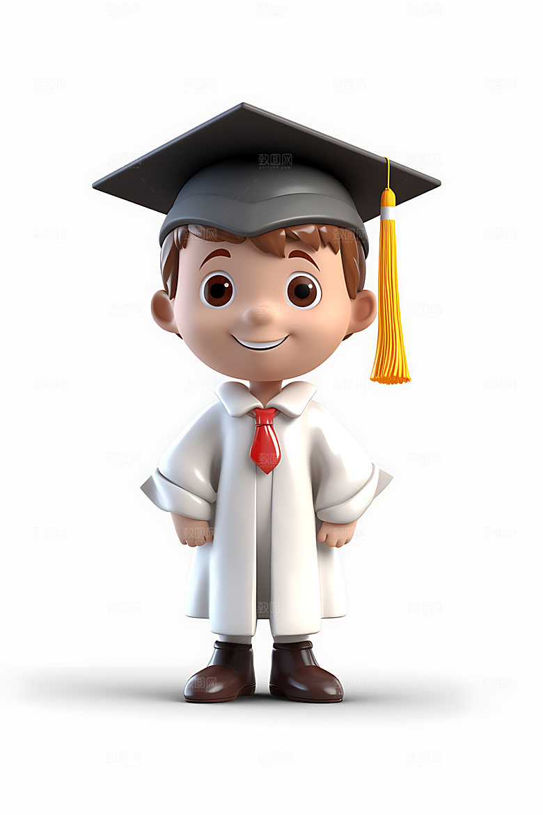 毕业生3D学位模型