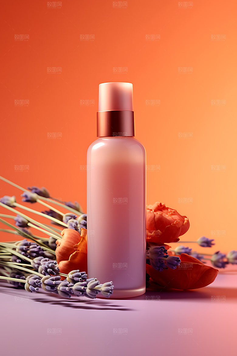 玻璃瓶高清美妆摄影图