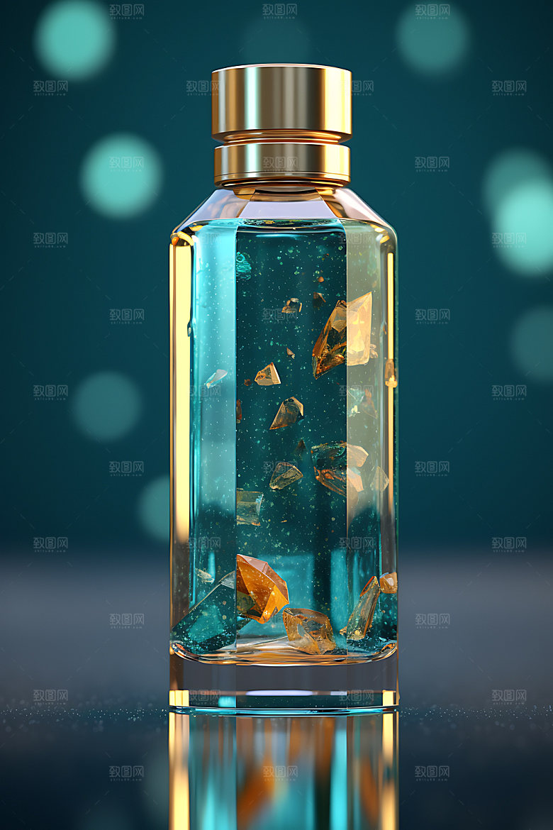 玻璃瓶精致高清摄影图