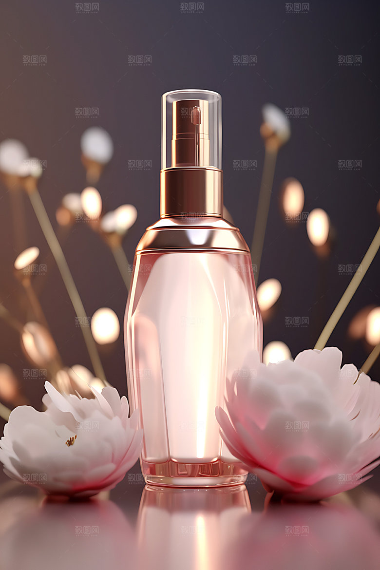 玻璃瓶高清质感摄影图
