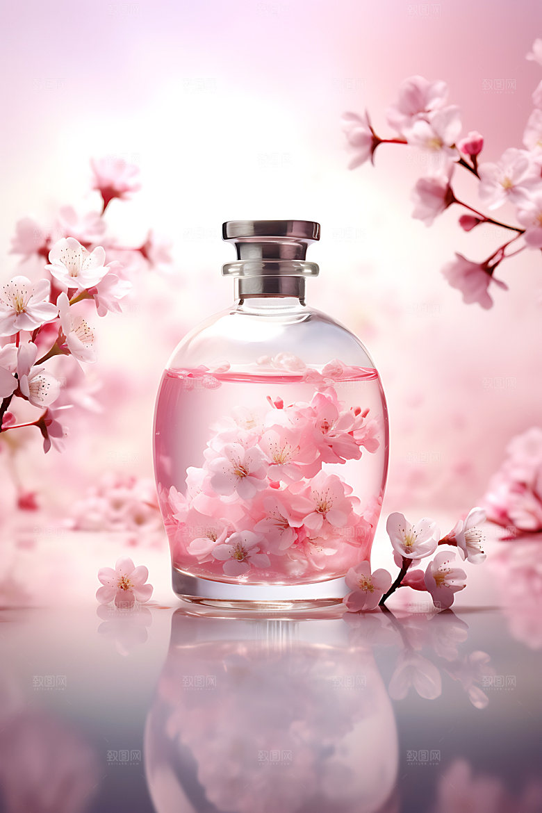 玻璃瓶展示唯美摄影图