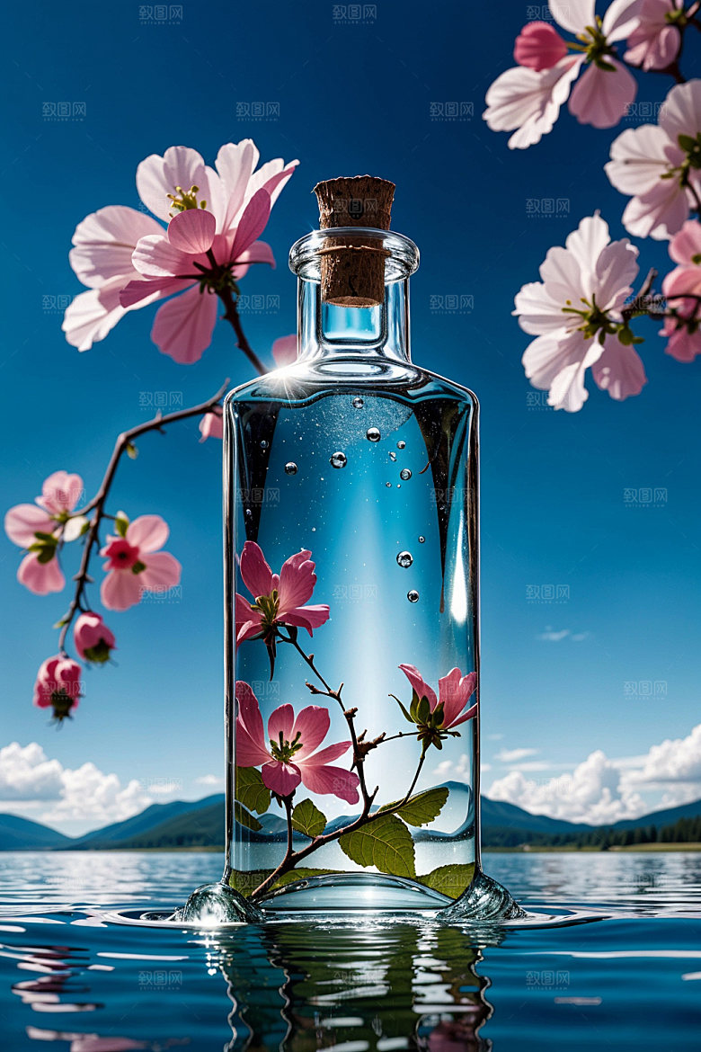 玻璃瓶大牌酒瓶效果图
