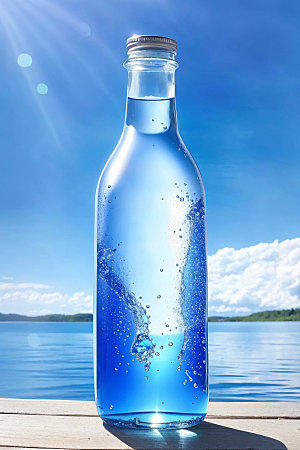 玻璃瓶模型香水瓶效果图