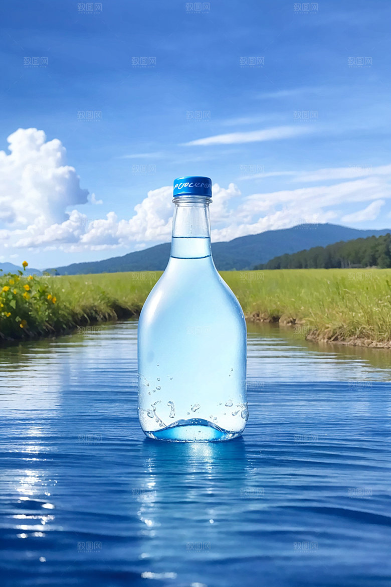 玻璃瓶模型商业效果图