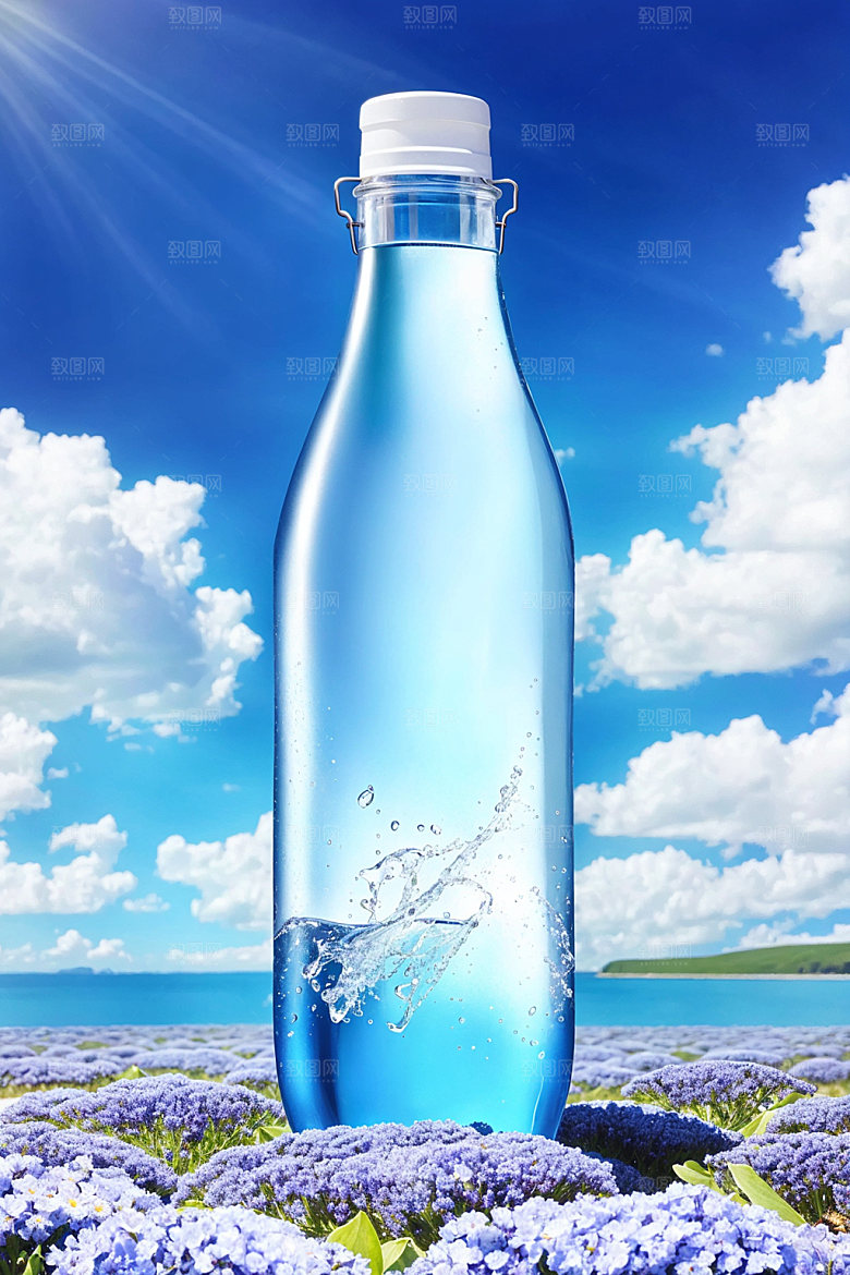 玻璃瓶渲染香水瓶效果图