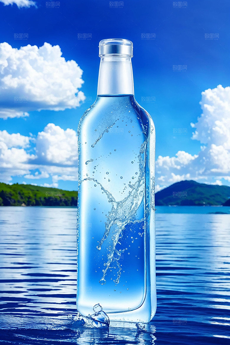 玻璃瓶模型大牌效果图