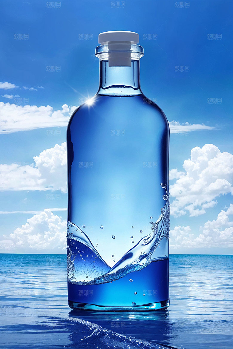 玻璃瓶质感渲染效果图