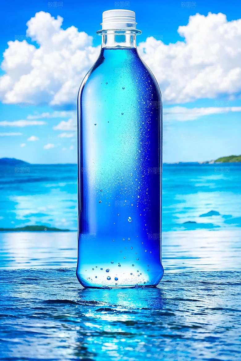 玻璃瓶自然背景大牌效果图