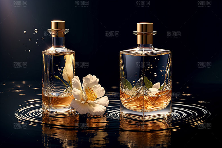 玻璃瓶商业质感效果图