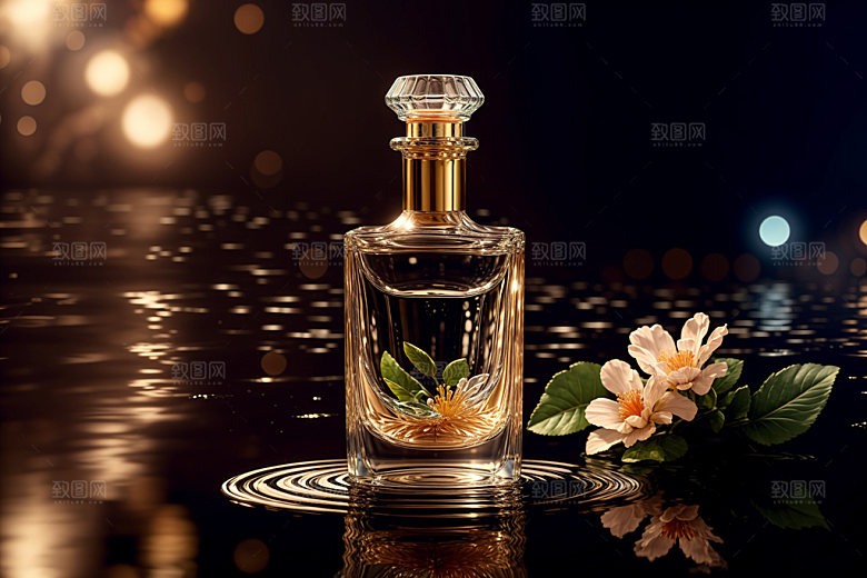 玻璃瓶酒瓶通透效果图