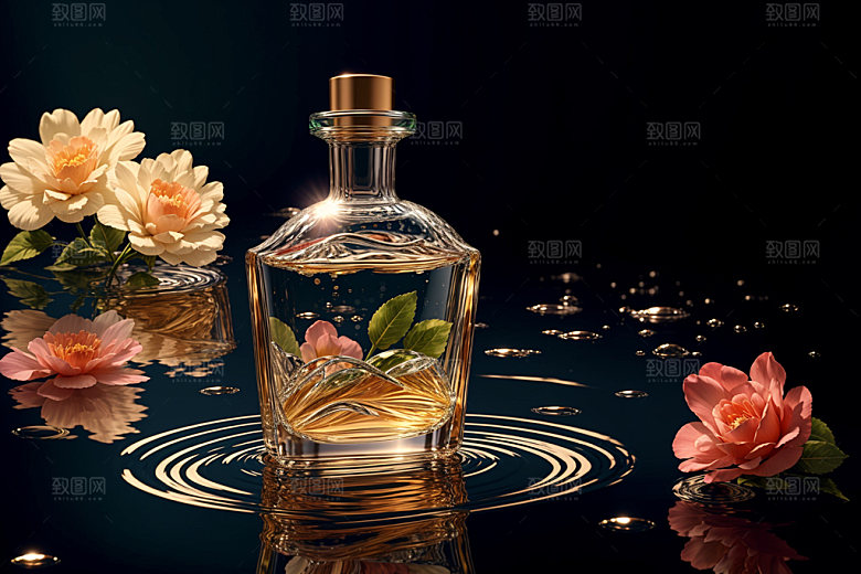 玻璃瓶模型酒瓶效果图