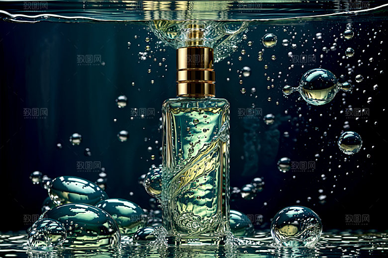 玻璃瓶清新酒瓶效果图