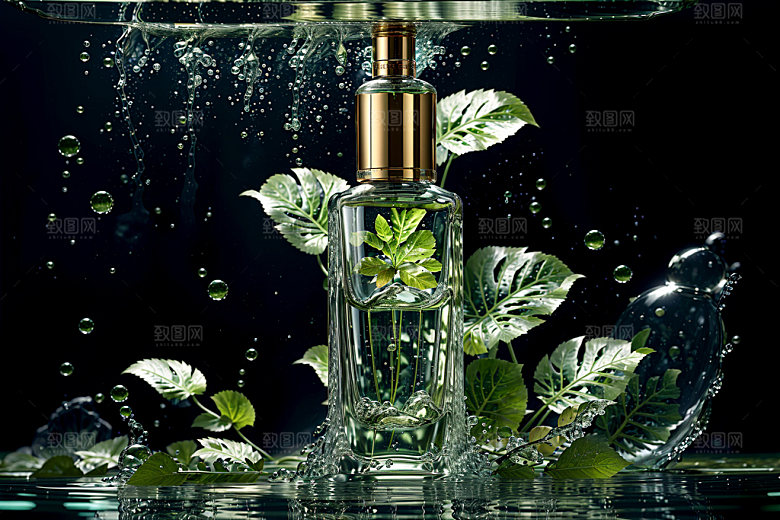 玻璃瓶大牌模型效果图