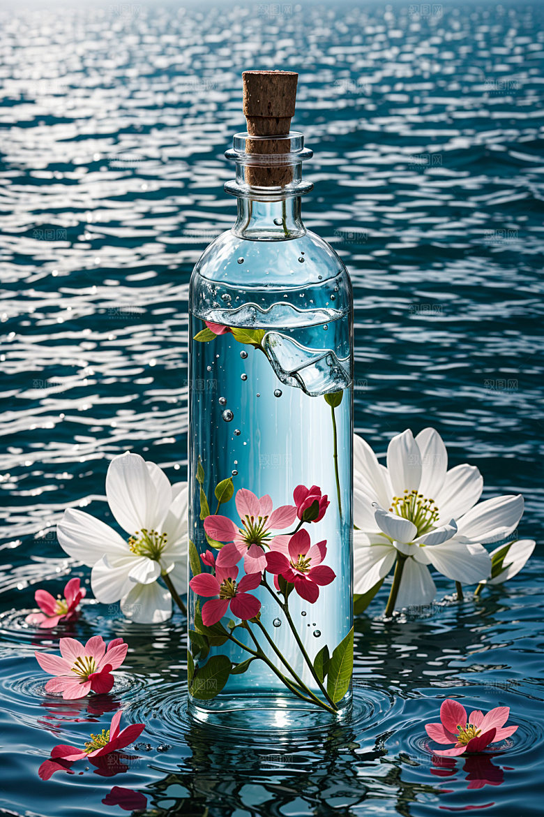 玻璃瓶酒瓶模型效果图