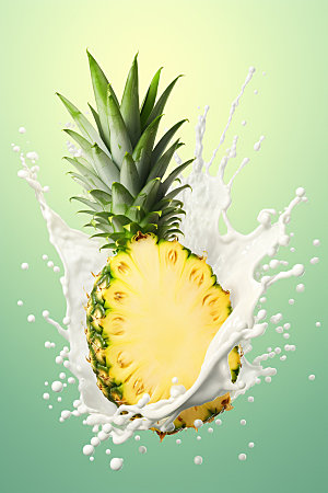 菠萝果汁高清饮料摄影图