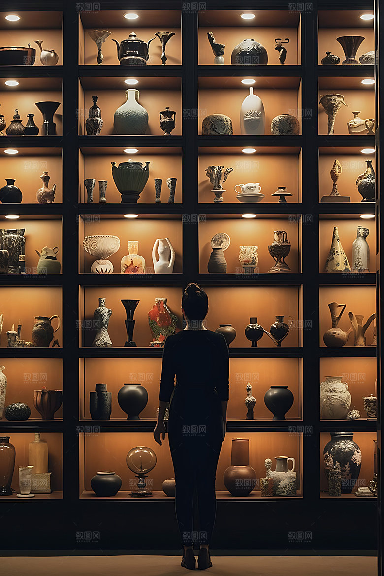博物馆画廊展览摄影图
