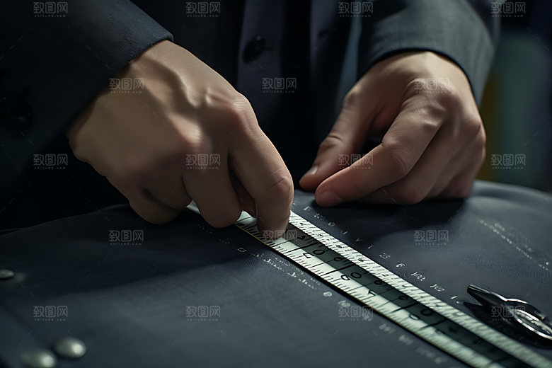 裁缝制衣手艺剪裁摄影图