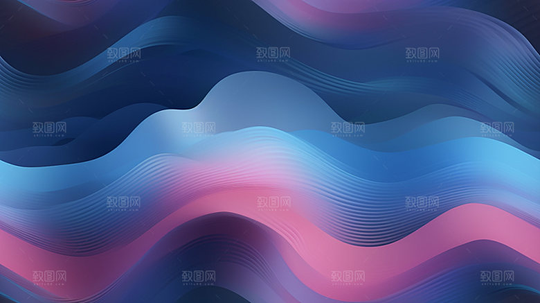彩色流体丝绸质感波纹渐变背景