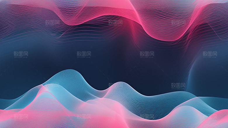 彩色流体丝绸质感炫彩渐变背景