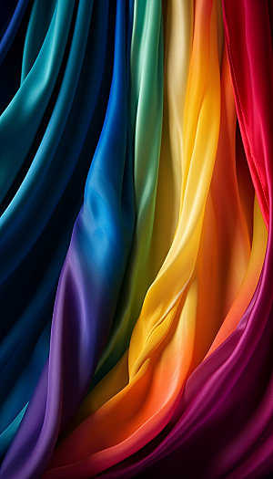 彩色流体炫彩丝绸质感渐变背景