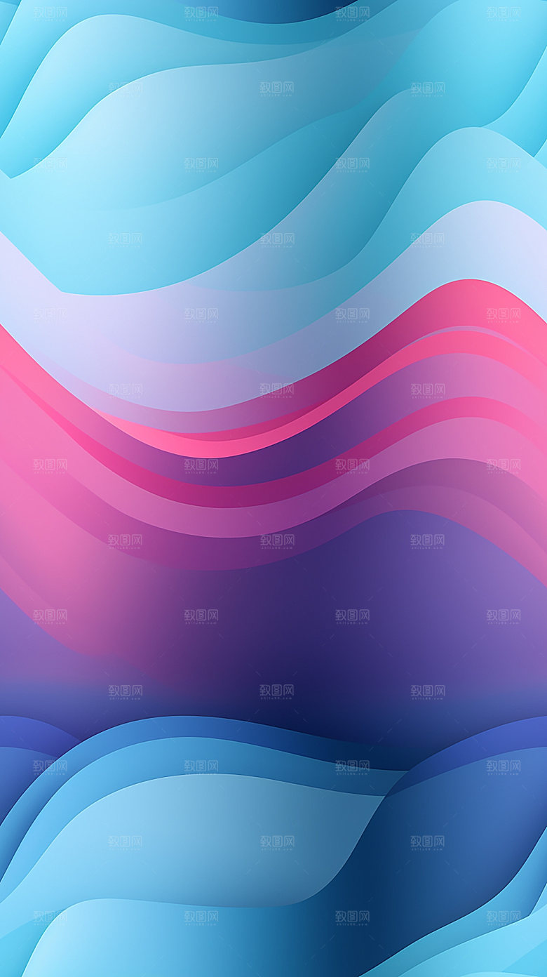 彩色流体波纹波浪渐变背景