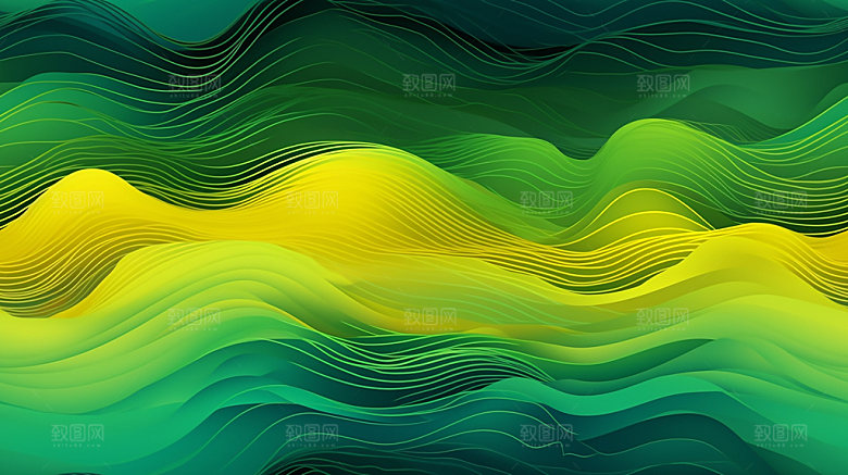 彩色流体丝绸质感流线渐变背景