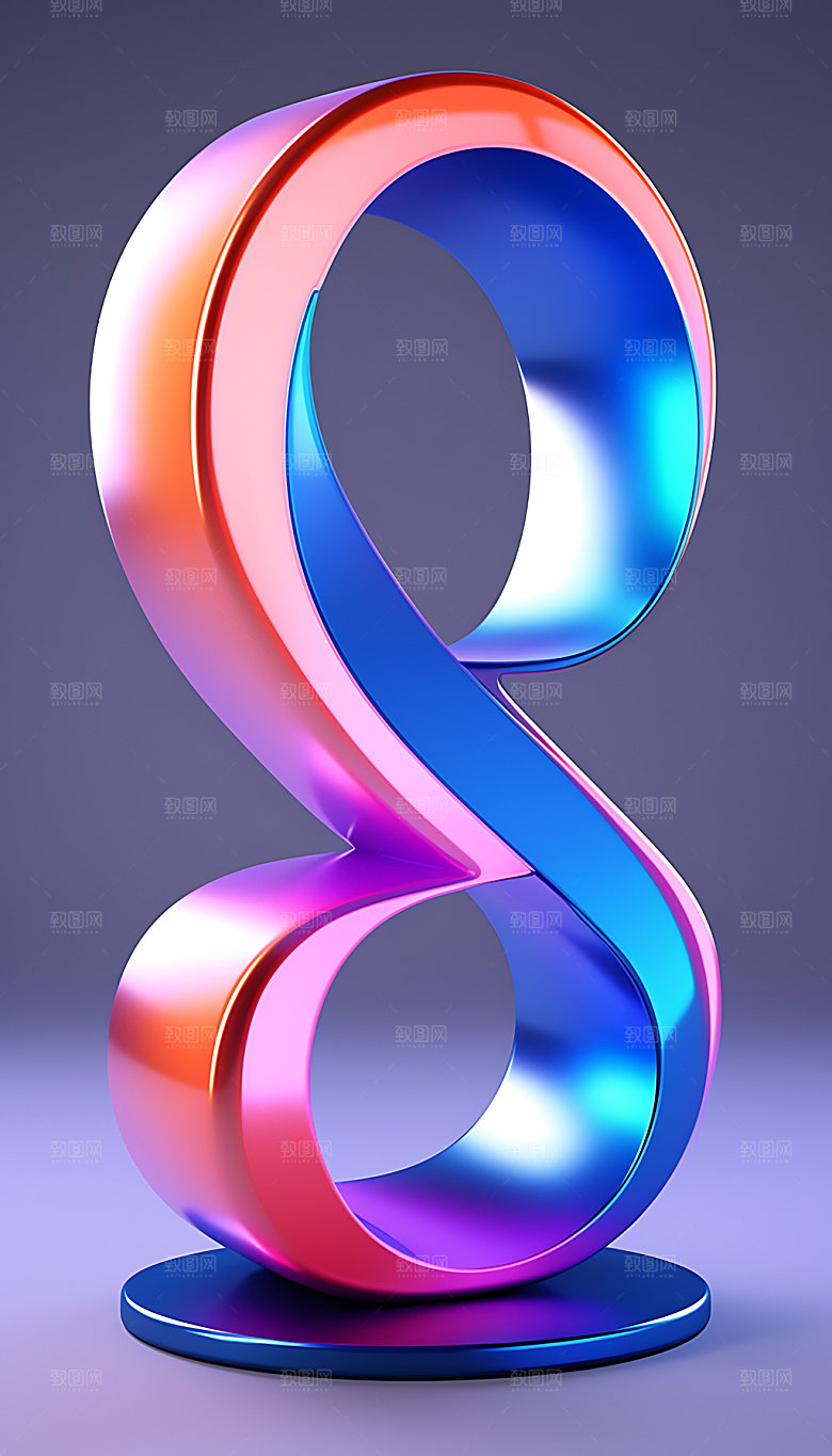 玻璃金属时尚数字模型