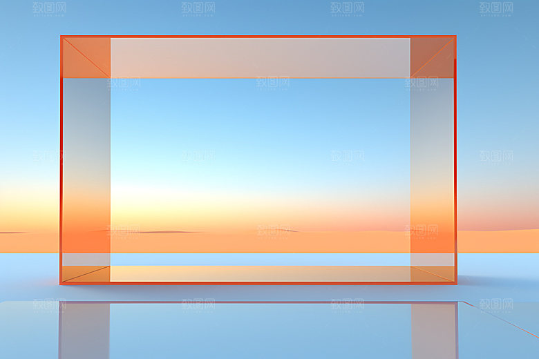 几何玻璃通透未来背景图
