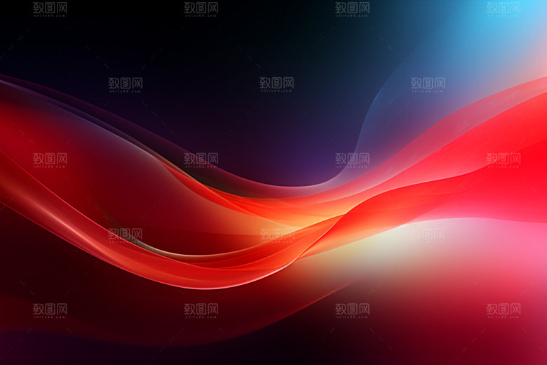 彩色光线波浪线背景图