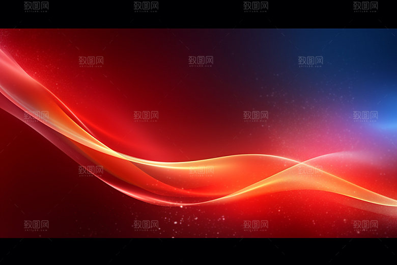 彩色暗红波浪线背景图
