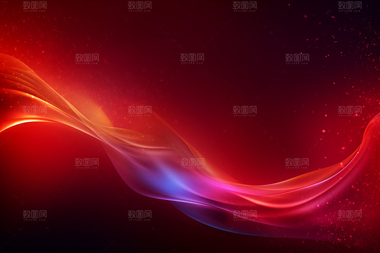 彩色流光红色背景图