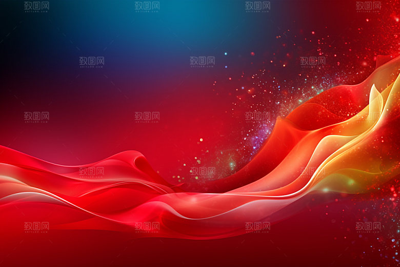 彩色抽象暗红背景图