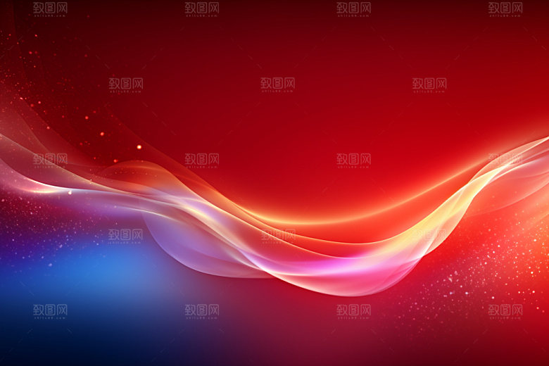 彩色红色光线背景图
