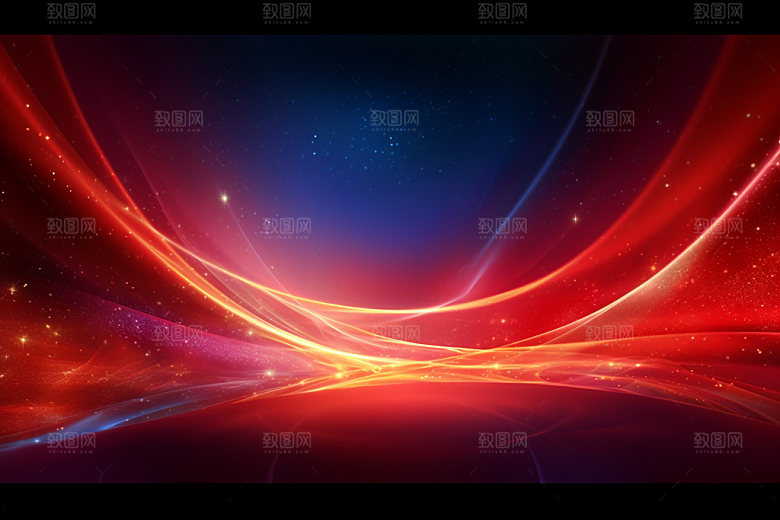 彩色波浪线光线背景图